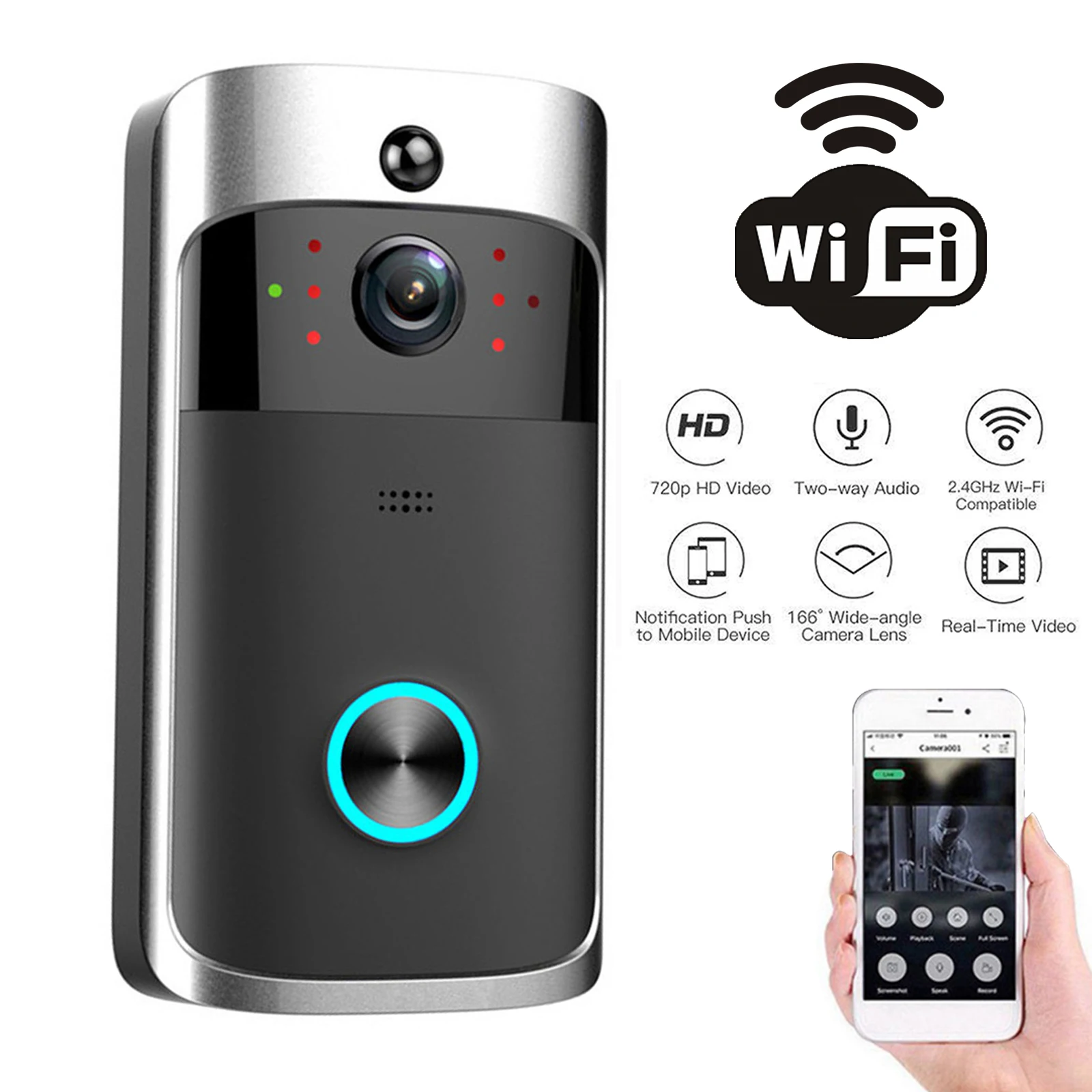 2026 NEW V5 Video Door Bell Wi - Smart Doorbell Wired 评论和价格