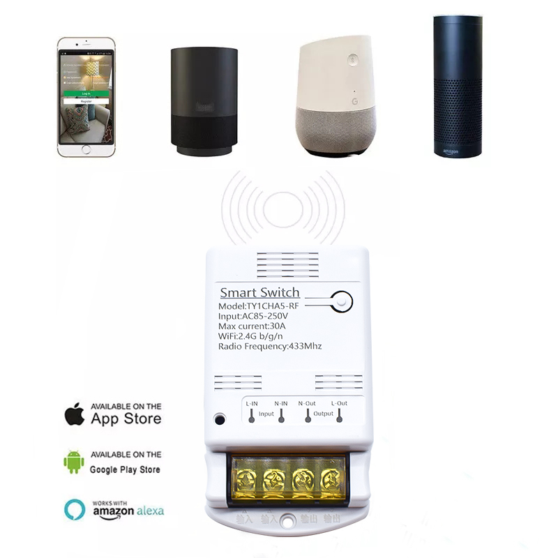 Wifi 30A Relay Module 85-250V  - Home Automation Ideas 评论和价格