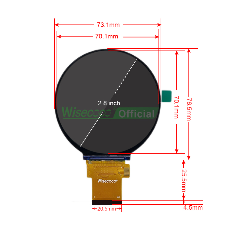 Wisecoco 2.8 Inch Round Displa - Home Automation Ideas 评论和价格