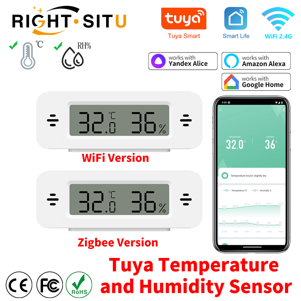 Tuya WiFi Zigbee Mini Temperat - Home Automation Ideas 评论和价格