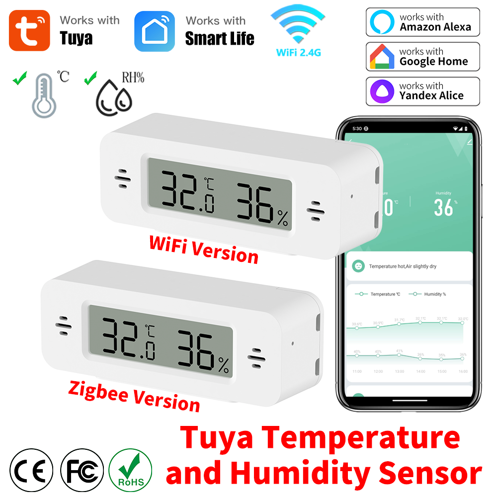 Tuya WiFi/Zigbee Temperature H - Home Automation Ideas 评论和价格
