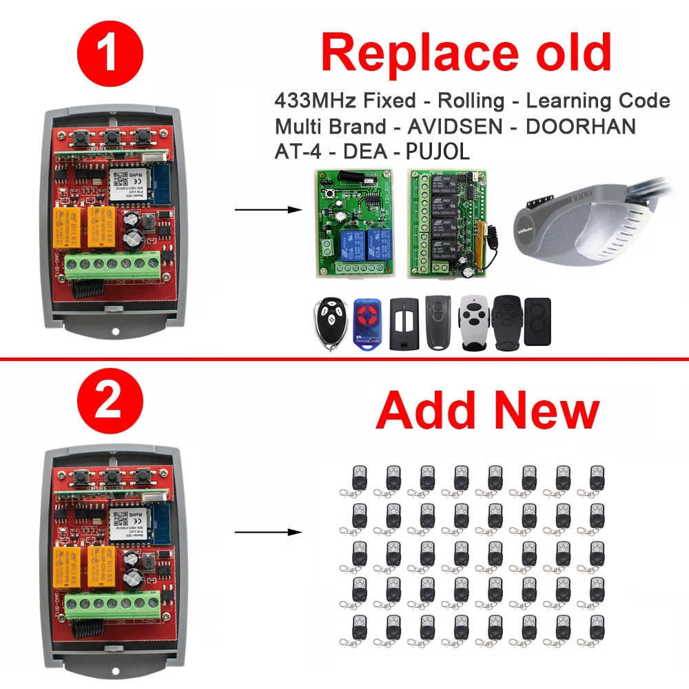 Tuya Auto Gate Control Opener  - 433Mhz Receiver Module 评论和价格
