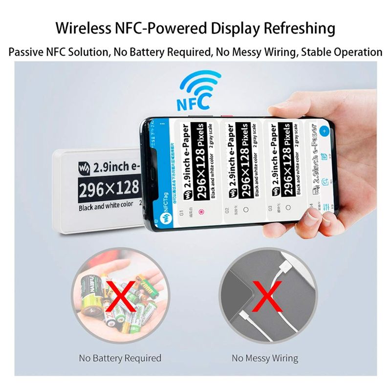 A49T  2.9 Inch Wireless NFC-Po - Display Epaper 2.9 评论和价格