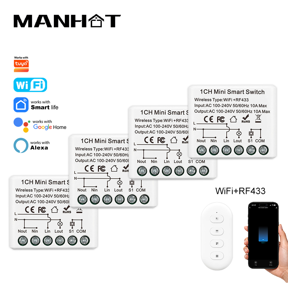 10A Mini WIFI Smart Switch RF4 - Home Automation Ideas 评论和价格