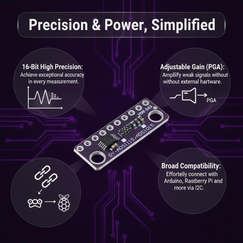 ADS1115 Adjustable Gain 16Bit  - Home Automation Systems Diy 评论和价格